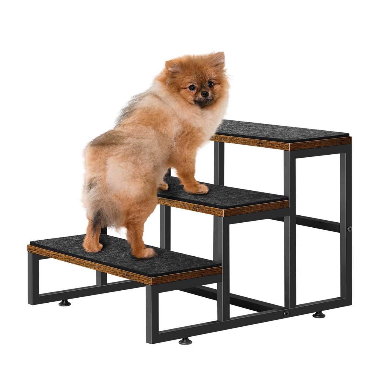 3-Step Dog Stairs for Small Dogs & Cats – Non-Slip Pet Steps for Couches, High Beds, Cars, Supports Up to 100lbs
